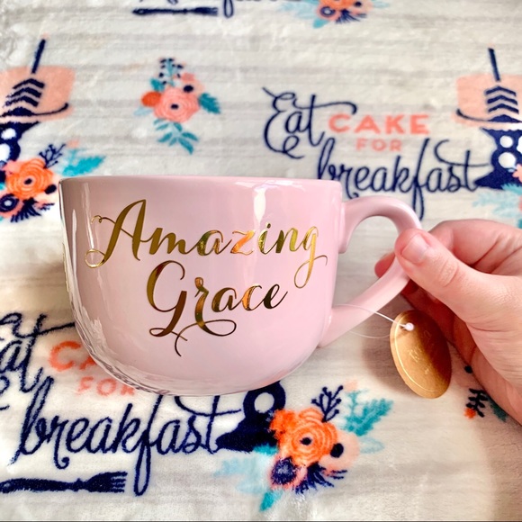 Other - 1 LEFT! 🍜 Amazing Grace Pastel Pink Soup Mug 🍜